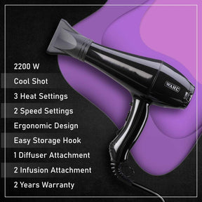 Wahl Super Dry Professional Hair Dryer: Ultimate Styling Power in Black